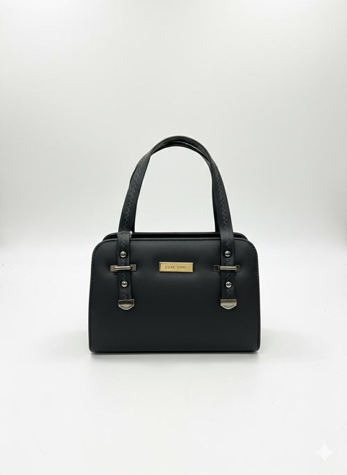 Elegant Black Luxe Chic Handbag