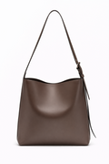 Chocolate Brown Minimalist Hobo Bag